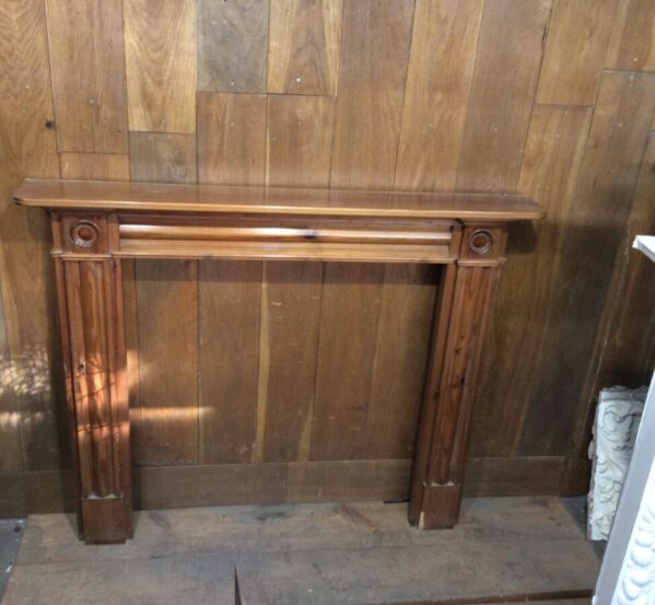 Pine Fire Surround With Damage To Foot