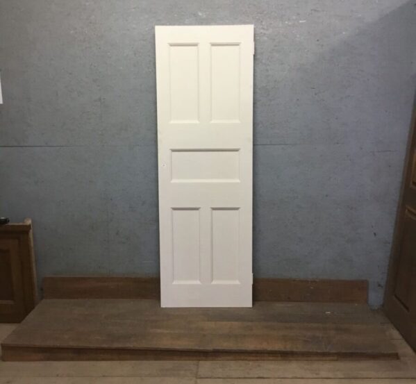 White Half Beaded 5 Panel Door