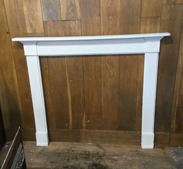 White Wooden Fire Place