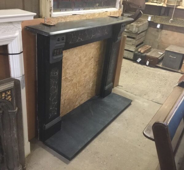 Black Marble Fire Surround With Hearth