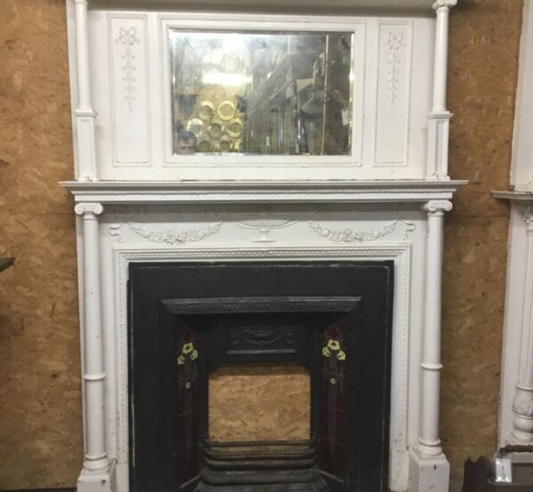 White fire Surround With Columns