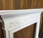 Beautiful White Painted Cast Iron Fire Surround