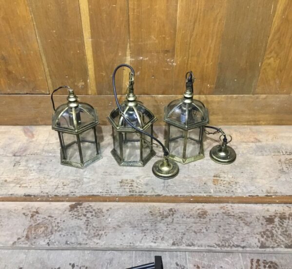 Gold Painted Repro Electrical Lanterns