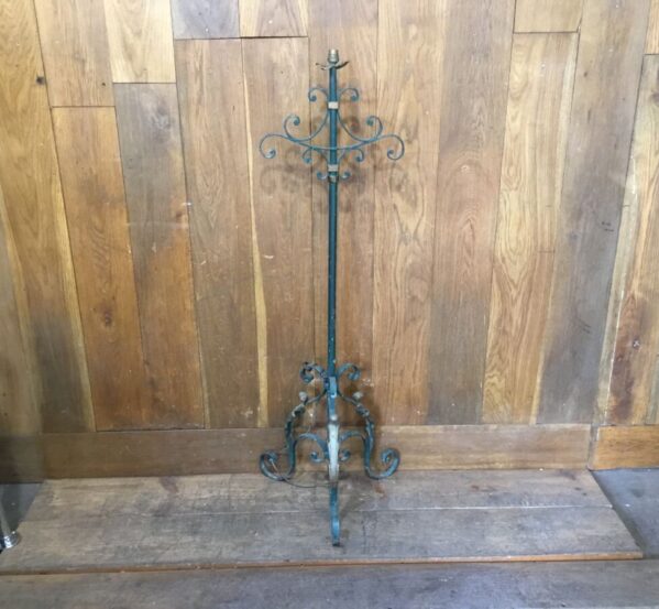 Green Painted Cast Iron Lamp