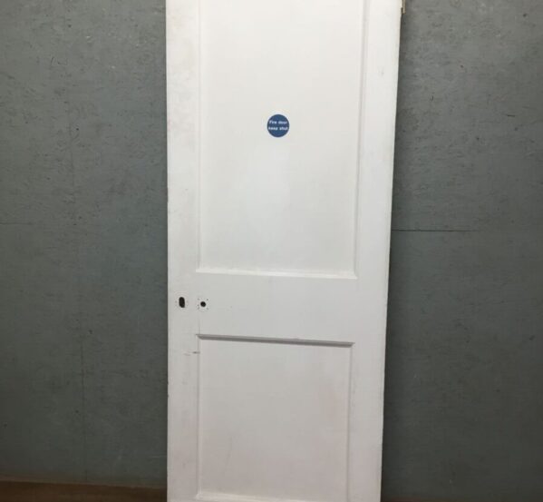 2 Panel White Fire Door