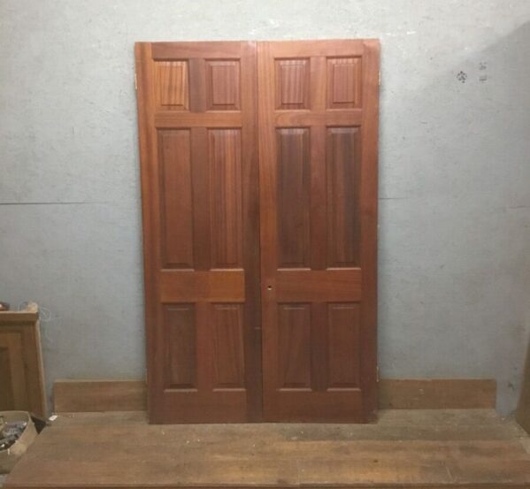 Double Mahogany 6 Panel Doors