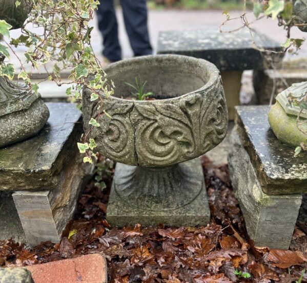 Small Floral Design Planter with Significant Damage