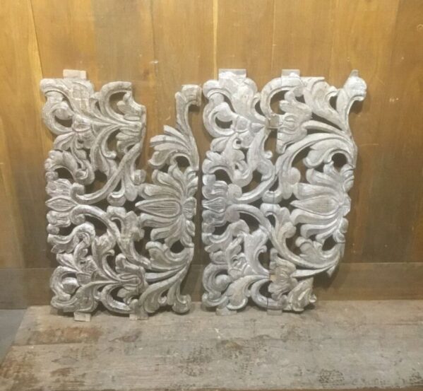 Pair Of Nice Carved Wooden Panels