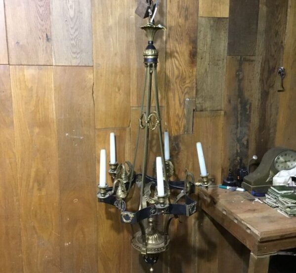 Amazing Brass And Cast Chandelier