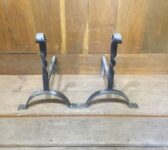 Pair of Simple Cast Iron Dogs