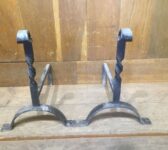 Pair of Simple Cast Iron Dogs