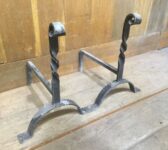 Pair of Simple Cast Iron Dogs