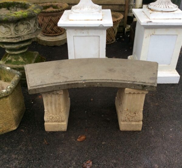 Decorative Curved Concrete Bench