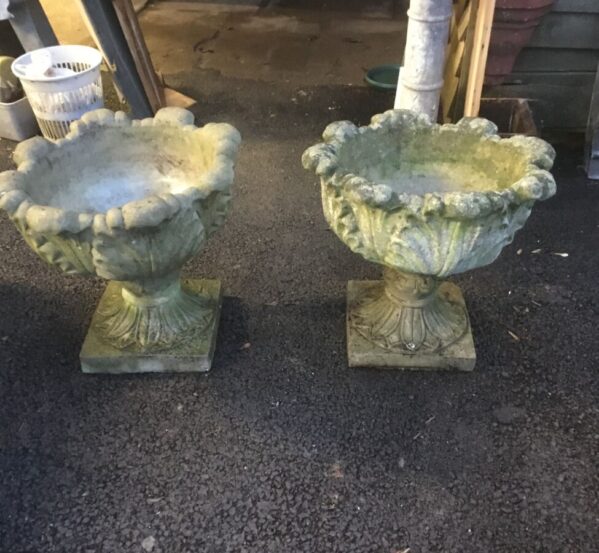 Small Pair Of Urns On Stand