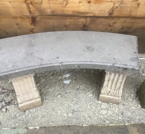 Grey Stone Garden Bench