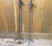 Tall Cast Iron Candlesticks