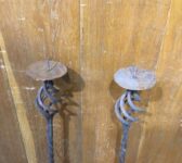 Tall Cast Iron Candlesticks