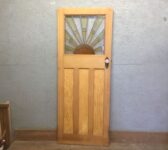 Varnished Half Glazed Door