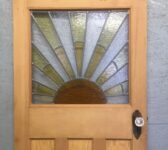 Varnished Half Glazed Door