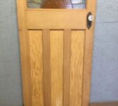 Varnished Half Glazed Door