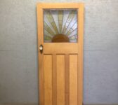 Varnished Half Glazed Door