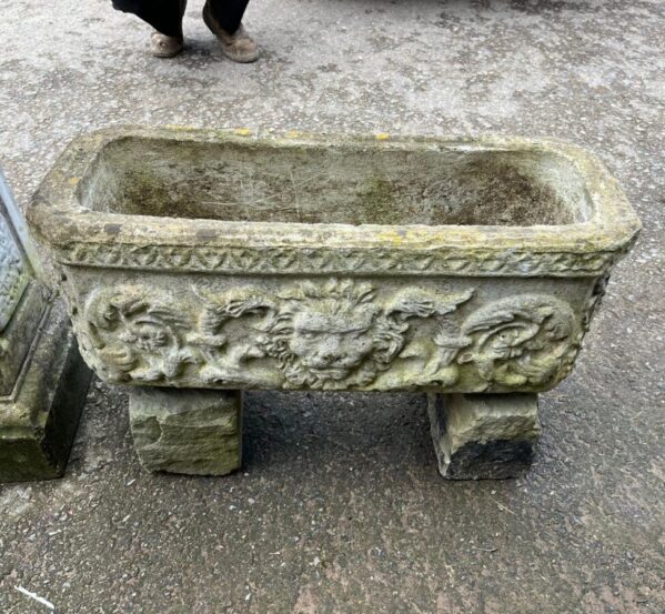 Lion Face Trough With Feet