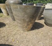 Lovely Round Grey Clay Pot