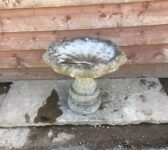 Open Clamshell Bird Bath
