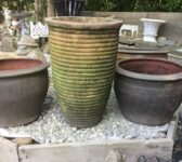 Tall Ribbed Plant Pot