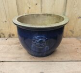 Large Blue Glazed Pot