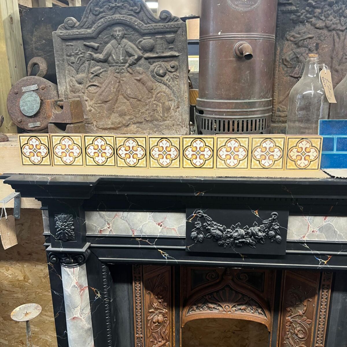 Beautiful Vintage Fireplace Tiles