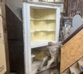 Painted Wood Corner Cabinet