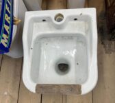 Bidet with Wooden Bar