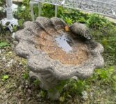 Elegant Scalloped Birdbath