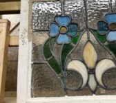 Blue Flower Leaded Window