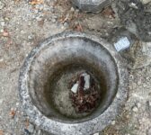 Weathered Round Planter