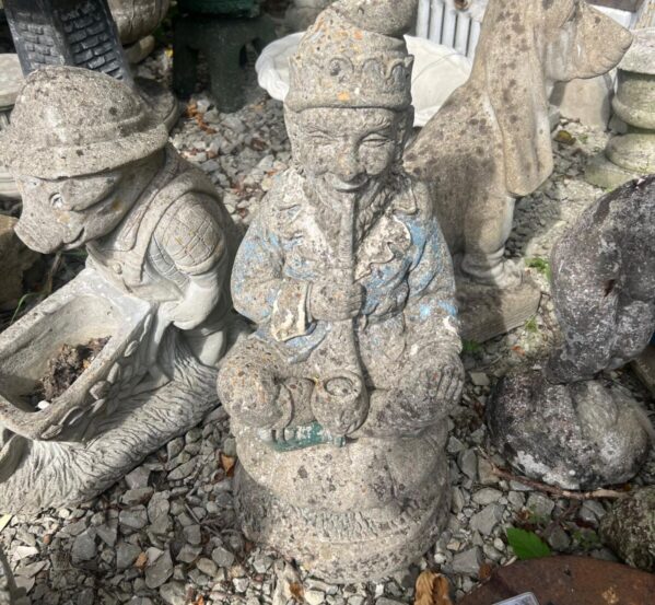 Pipe Playing Gnome Figure