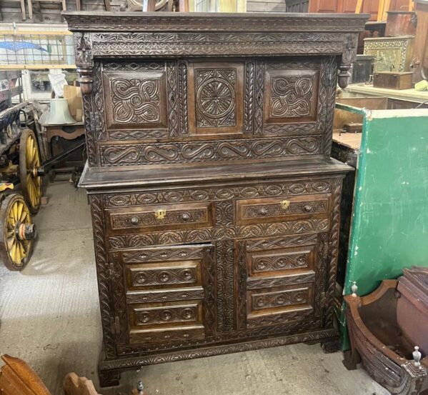 Ornately Carved Oak Dresser