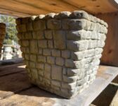 Weathered Block Pattern Pot