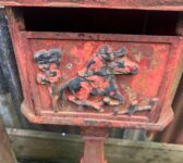 Old Red Cast Iron Postbox