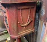 Old Red Cast Iron Postbox