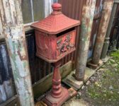 Old Red Cast Iron Postbox