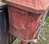 Old Red Cast Iron Postbox