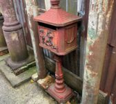 Old Red Cast Iron Postbox