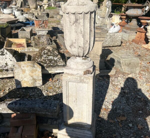 Fluted Urn on Plinth