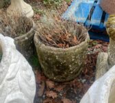 Aged Stone Pot Pair