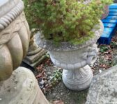 Lion Handled Urn Pair
