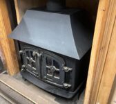 Black Double Door Stove