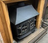 Black Double Door Stove