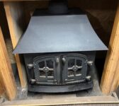 Black Double Door Stove